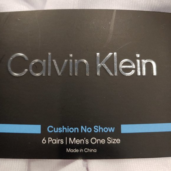 🆕 *6 Pack* Calvin Klein Men's Cushion No Show Socks, White, OS, 6-Pack - Picture 2 of 4
